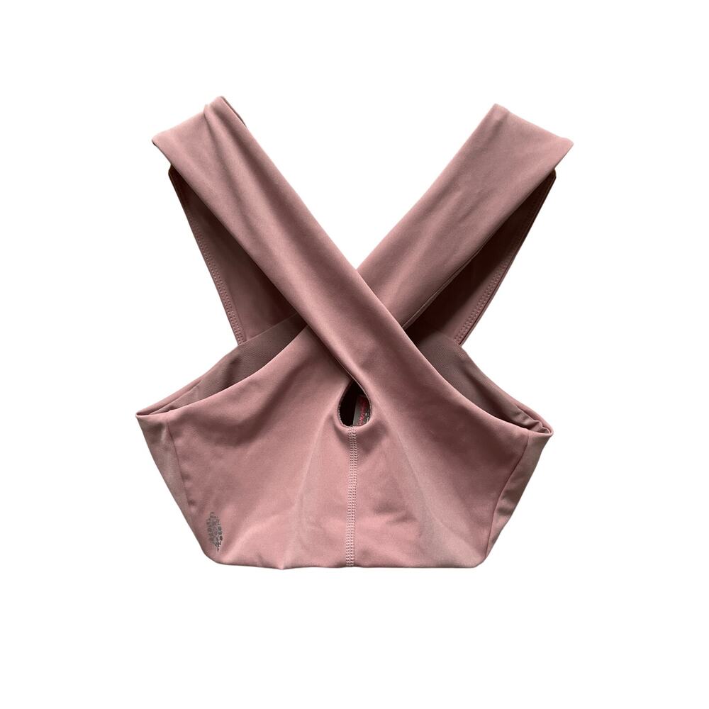 Free People Movement Cross Cross Back thick straps Sports Bra XS dusty rose